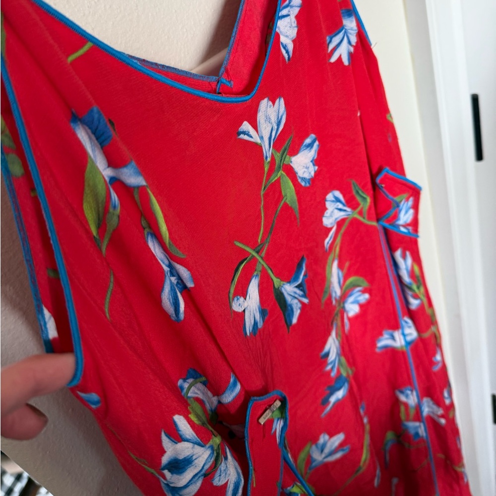 rag & bone Red Hugo Tank Dress Floral Midi Dress S - Picture 9 of 9